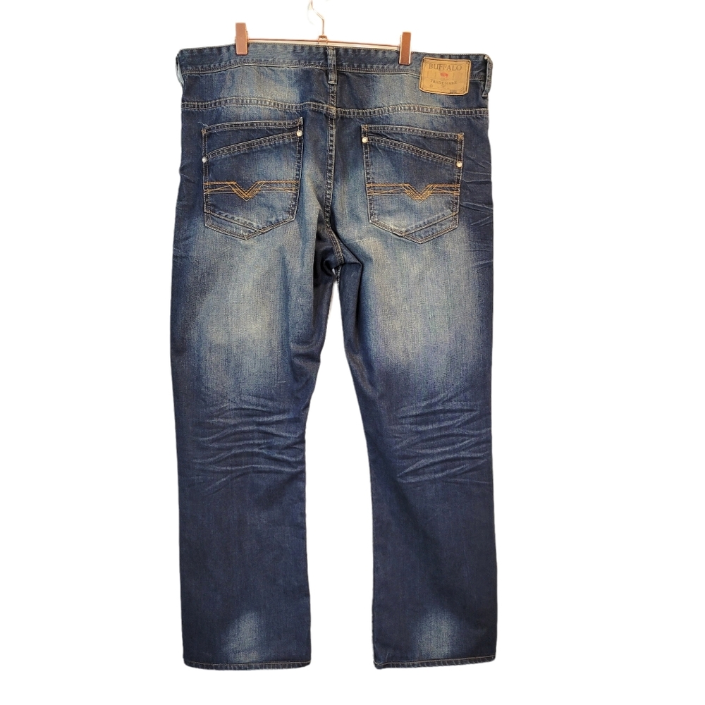 Buffalo David Bitton | Mens Slim Straight Dark Wash Jeans - Picture 2 of 9